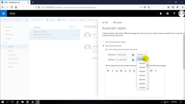 12- How to configure Auto Reply Setting in exchange server 2016 in Hindi смотреть онлайн