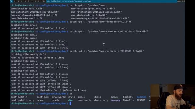 Installing DWM(Dynamic Window Manager) On Gentoo LInux