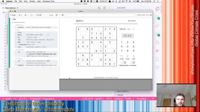 Testing timer display by controlling the application's clock смотреть онлайн