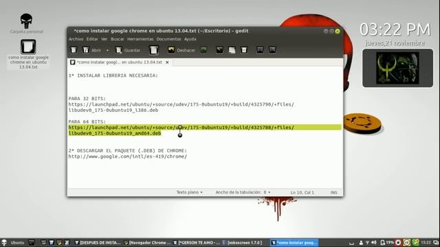 COMO INSTALAR GOOGLE CHROME EN UBUNTU 13.04 Y 13.10 100% FUNCIONAL смотреть онлайн