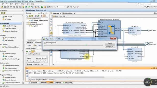 Xilinx Zynq Vivado Timer Example