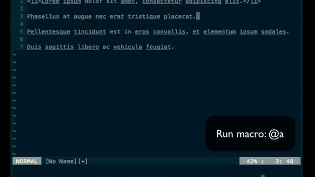 Recording and Running Macros in Vim смотреть онлайн