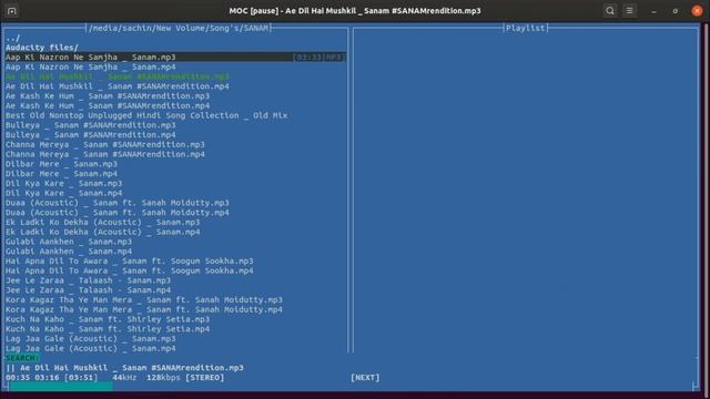 How to play music from the Ubuntu Command Line | MOC Player for Linux Console смотреть онлайн