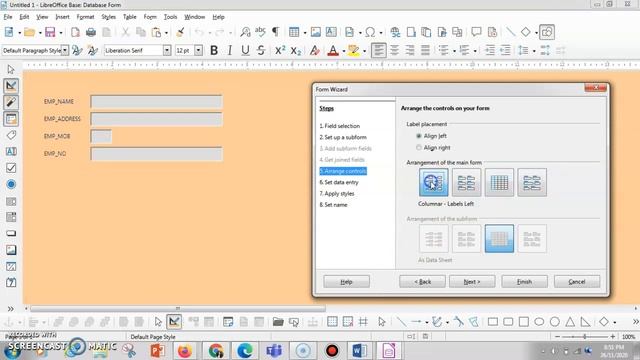 12-COMMERCE HSC IT L-5 DATABASE CONCEPT-LIBRE OFFICE BASE||HOW TO CREATE A FORM IN THE BASE смотреть онлайн