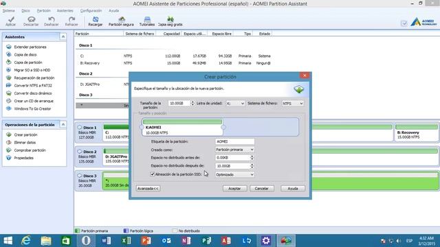 Crear particiones en AOMEI Partition Assistant Pro | JGAITPro смотреть онлайн