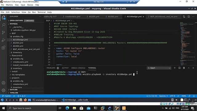 ONELAB Training - CCNP ENCOR BGP and OSPF By Ansible Project Overview смотреть онлайн