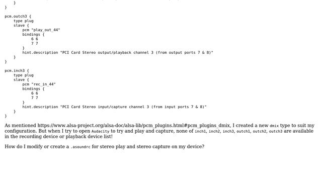 Unix & Linux: Using and configuring ALSA plugins dmix and dsnoop for stereo play and capture смотреть онлайн