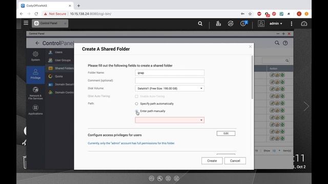 QNP 124 - Create a Shared Folder on a QNAP NAS смотреть онлайн