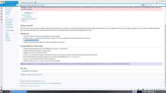 ArcoLinux : 494 how to reset your user password or root password on ArcoLinux смотреть онлайн