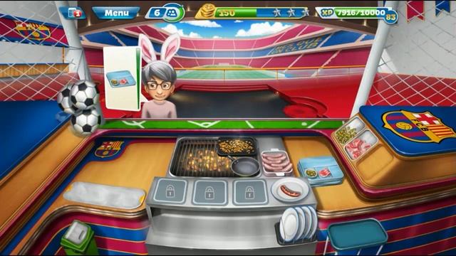 Cooking Fever FC Barcelona Sports Bar Level 3/ Кухонная Лихорадка Спорт-бар ФК Барселона Уровень 3 смотреть онлайн
