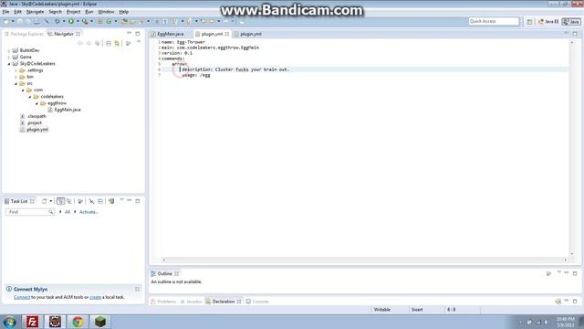 Bukkit Plugin Tutorial. Command handling, shooting arrows. смотреть онлайн
