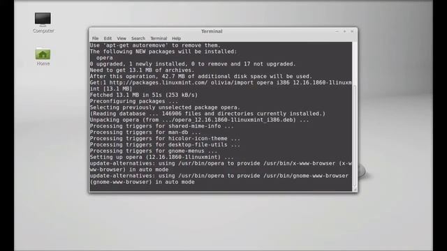Install Opera Browser on Linux Mint 15 смотреть онлайн