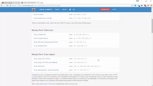 Wifi Pineapple Module Overview: nmap смотреть онлайн