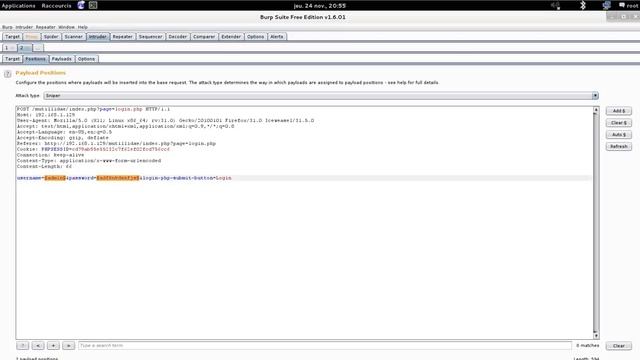 Bruteforce avec burpsuite sous Kali-Linux смотреть онлайн