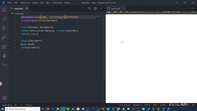 Latex en Visual Studio Code. 2. Preambulo, título y abstract del documento. смотреть онлайн