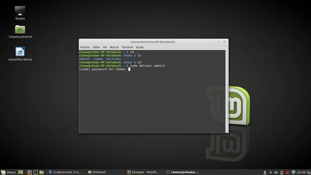 Eliminar usuarios - Linux Mint смотреть онлайн