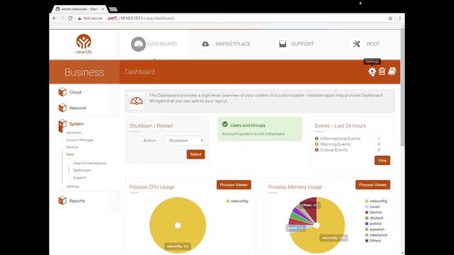 ClearOS Password Reset Dashboard Setup and Shutdown Widget смотреть онлайн