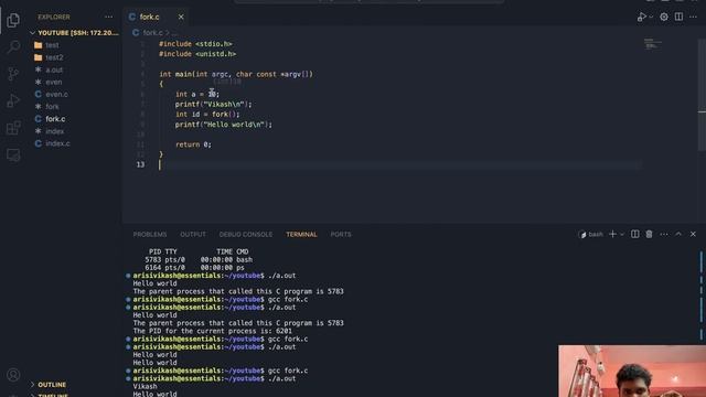 Learn to create processes in C using fork() | Tamil смотреть онлайн