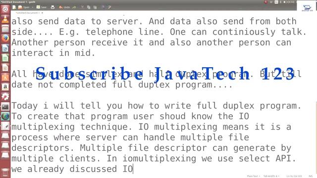 full duplex socket programming in c | Part-1 by JavaTech 123 смотреть онлайн