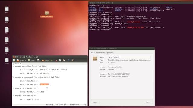 How to create and extract a .tar.bz2 file смотреть онлайн