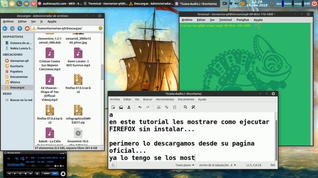 Firefox Navegador _Ejecutarlo_ *sin instalar* en linux-mint" desde terminal". смотреть онлайн