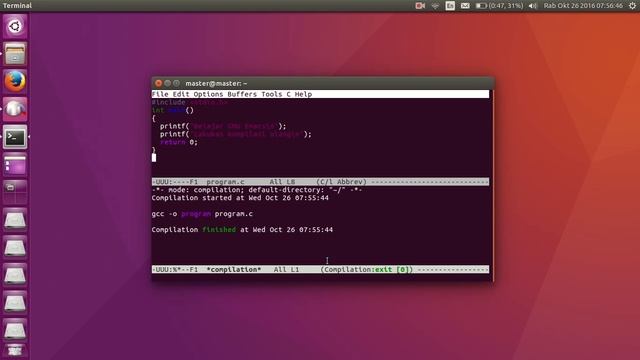29. Serial Belajar Terminal GNU/Linux - Perkenalan GNU Emacs dengan Split Window dan Kompiler GCC смотреть онлайн
