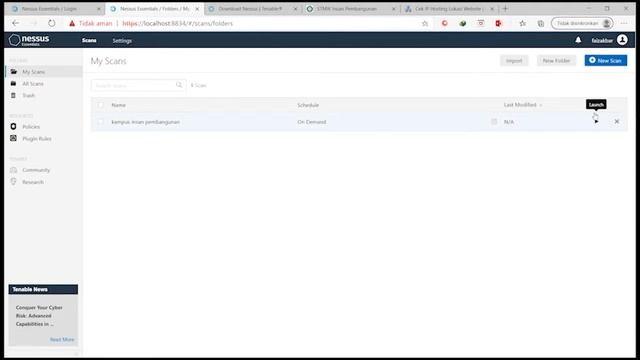 Tutorial Cara Scanning Vulnerabelity Melalui Aplikasi Nessus смотреть онлайн