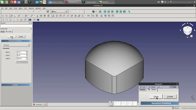 FREECAD #115 - BALL WITH BUDS IN SQUARE SHAPES смотреть онлайн