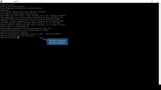 How to configure the MDS command Scheduler – Connectrix Cisco Series смотреть онлайн