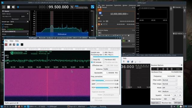 DragonOS Focal Remote SDR W/ SDR++, SDRAngel, SigDigger, And Gqrx  (Pi4, HackRF, Airspy/HF, RTLSDR)