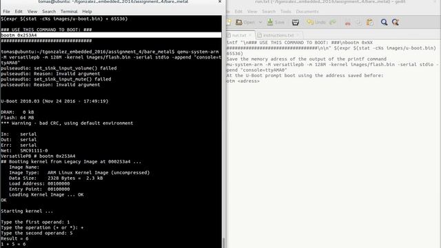 Versatile bare metal program from U-Boot on QEMU смотреть онлайн