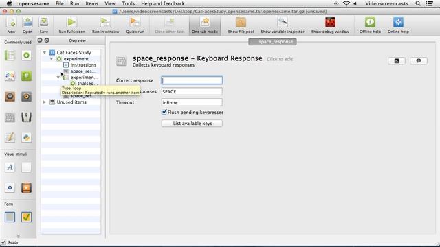 OpenSesame experiment builder (screencast v0.27.2) смотреть онлайн