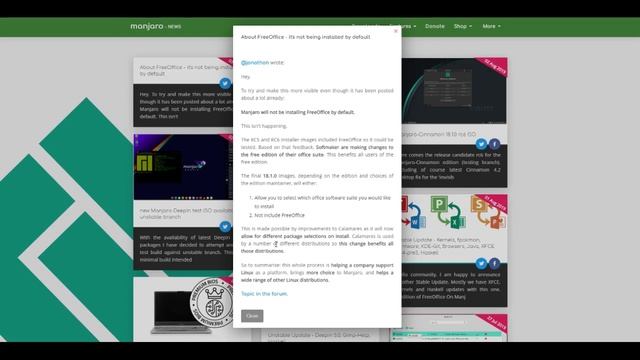 Manjaro Will Not Be Bundling FreeOffice With Manjaro By Default! смотреть онлайн