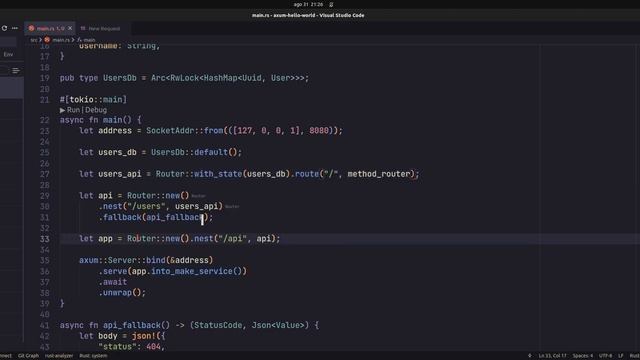 Linguagem de Programação Rust - [REST API - Hello World com Axum Web Framework] [Parte 1] смотреть онлайн