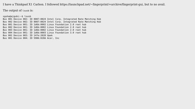 Ubuntu: Fingerprint GUI on Thinkpad X1 Carbon (2 Solutions!!) смотреть онлайн