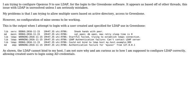 Openvas 9 LDAP Authentication смотреть онлайн