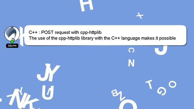 C++ : POST Request With Cpp-httplib