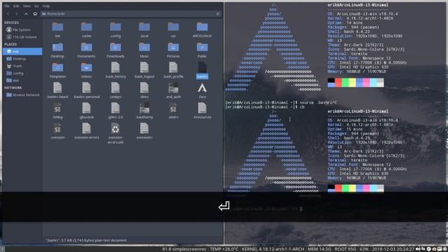 ArcoLinux : 696 how to stay rolling ArcoLinuxB i3 minimal 18.10 to 18.12 смотреть онлайн