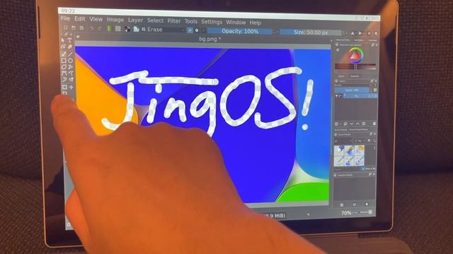 Krita on JingOS v0.8 Surface Pro 6 смотреть онлайн
