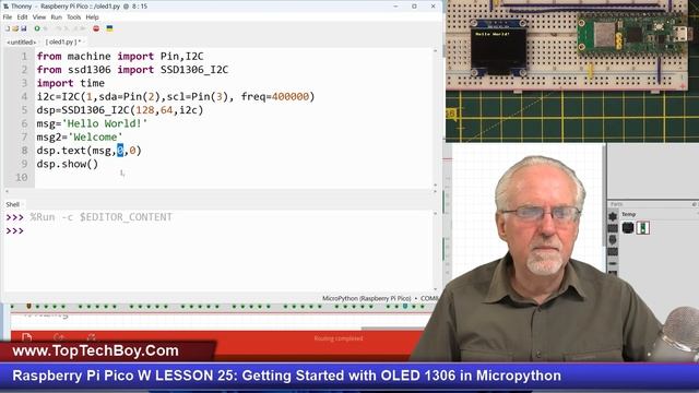 Raspberry Pi Pico W LESSON 25: Getting Started with OLED 1306 in Micropython смотреть онлайн