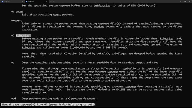 How to use tcpdump смотреть онлайн