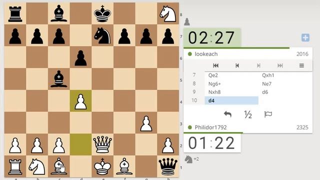 Королевский гамбит (King's Gambit). Разгром черных в 18 ходов смотреть онлайн