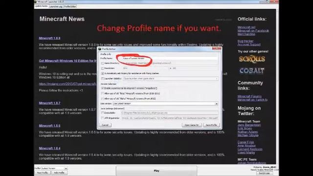 How to edit your Profile to play Minecraft 1.9 Snapshot смотреть онлайн