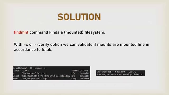 Linux Interview Q&A #42 - What command we can use to validate the mounts in accordance to fstab ? смотреть онлайн