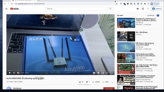 Alfa AWUS1900 Long Range Test လုပ်ခြင်း (Myanmar)
