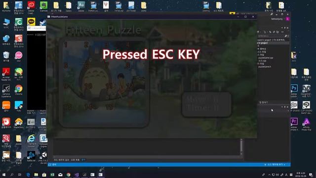 Fifteen Puzzle Game (with opencv, c++) смотреть онлайн