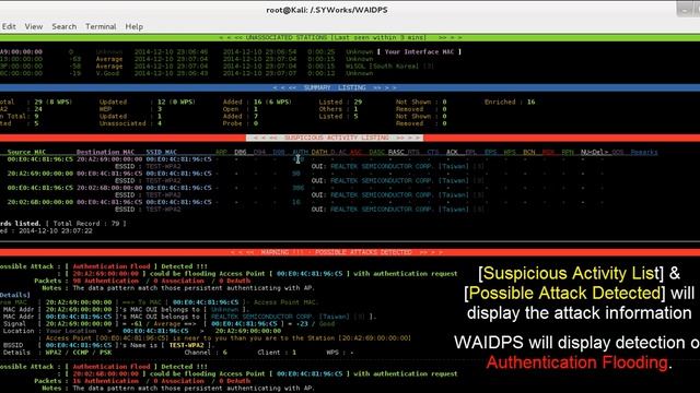 Detection of MDK3 Authentication Flood Single Client to Single Access Point - WAIDPS смотреть онлайн