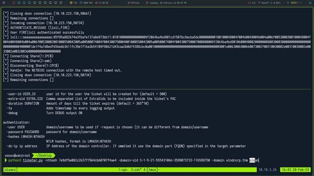 POST Exploit | Create Golden Ticket (ActiveDirectory) Using impacket смотреть онлайн