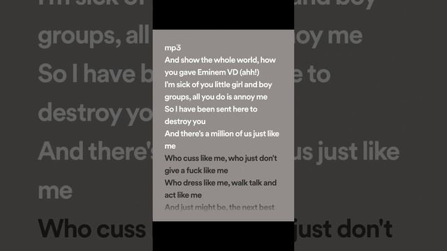 Eminem - The real slim shady (lyrics spotify version) смотреть онлайн