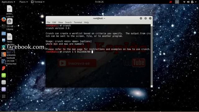 Como criar wordlist no kali linux (crunch) смотреть онлайн